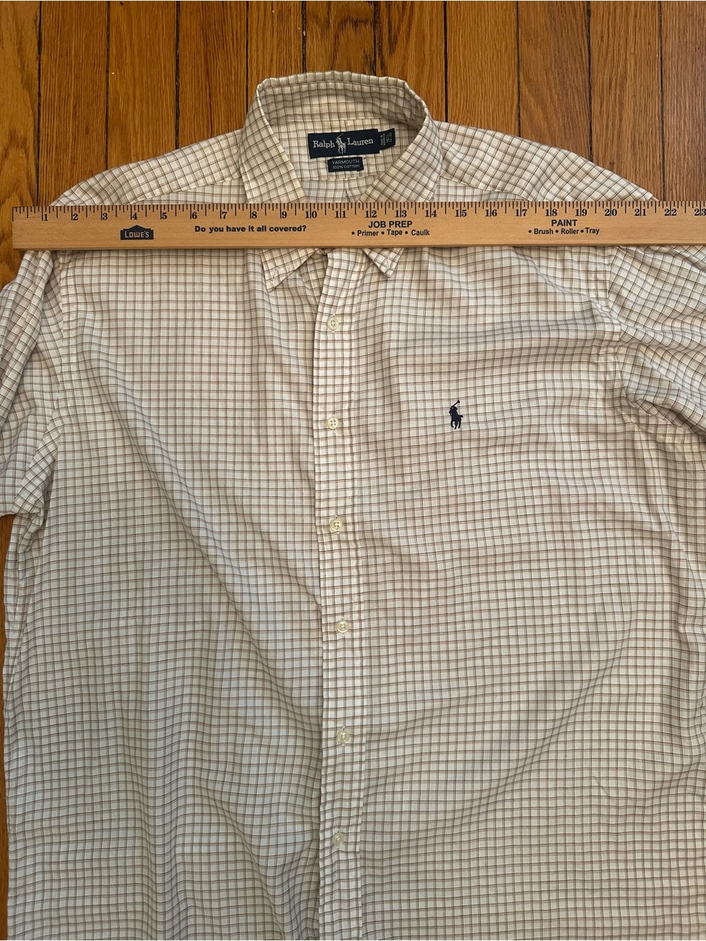 Ralph Lauren Yarmouth Men's 100% Cotton Button Down Dress Shirt 16.5 34/35 1122 - Picture 8 of 11